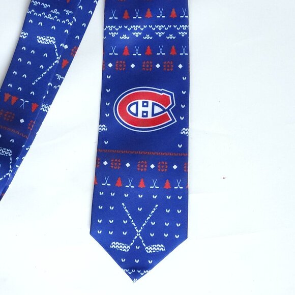 Montreal Canadiens Ugly Christmas Necktie CALHOUN Store NHL Official - Picture 2 of 7